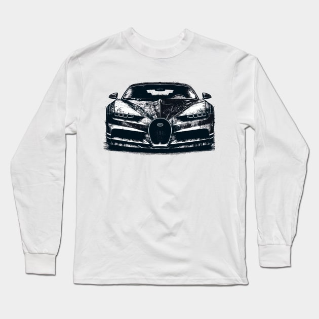 Bugatti Chiron Long Sleeve T-Shirt by Vehicles-Art